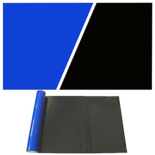 ELEBOX Aquarium Background Blue Black Fish Tank Background Picture 2 Sides Fish Backdrop for Aquarium Wallpaper 12"x 32" - Image 1
