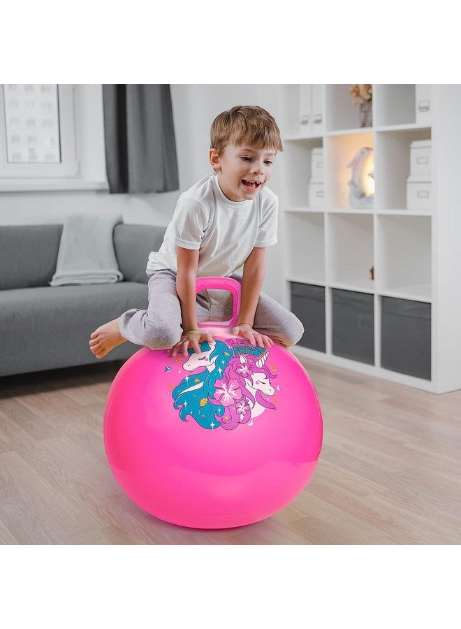 Sisliya Bouncy Ball, Sparkling Jump Ball for Horse Lovers Filling, Indoor and Outdoor Toy for Children from 4 Years(65 cm) (Pink) - Image 4