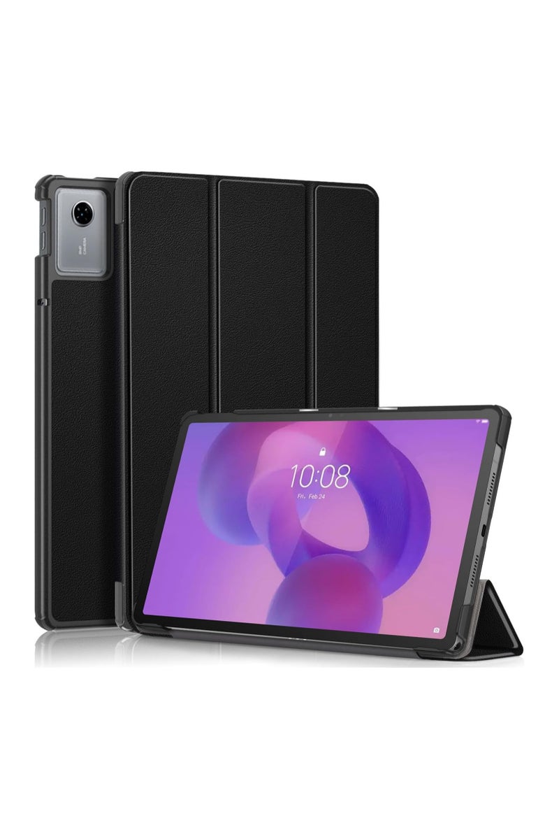 VKL Compatible with Lenovo Idea Tab Tablet 11 inch 2025 (TB-336ZU/TB-336FU) Tri-Fold Smart Case, Hard PC Back Shell Slim Case Multi- Viewing Angles Stand Folio Cover (Black) - Image 1