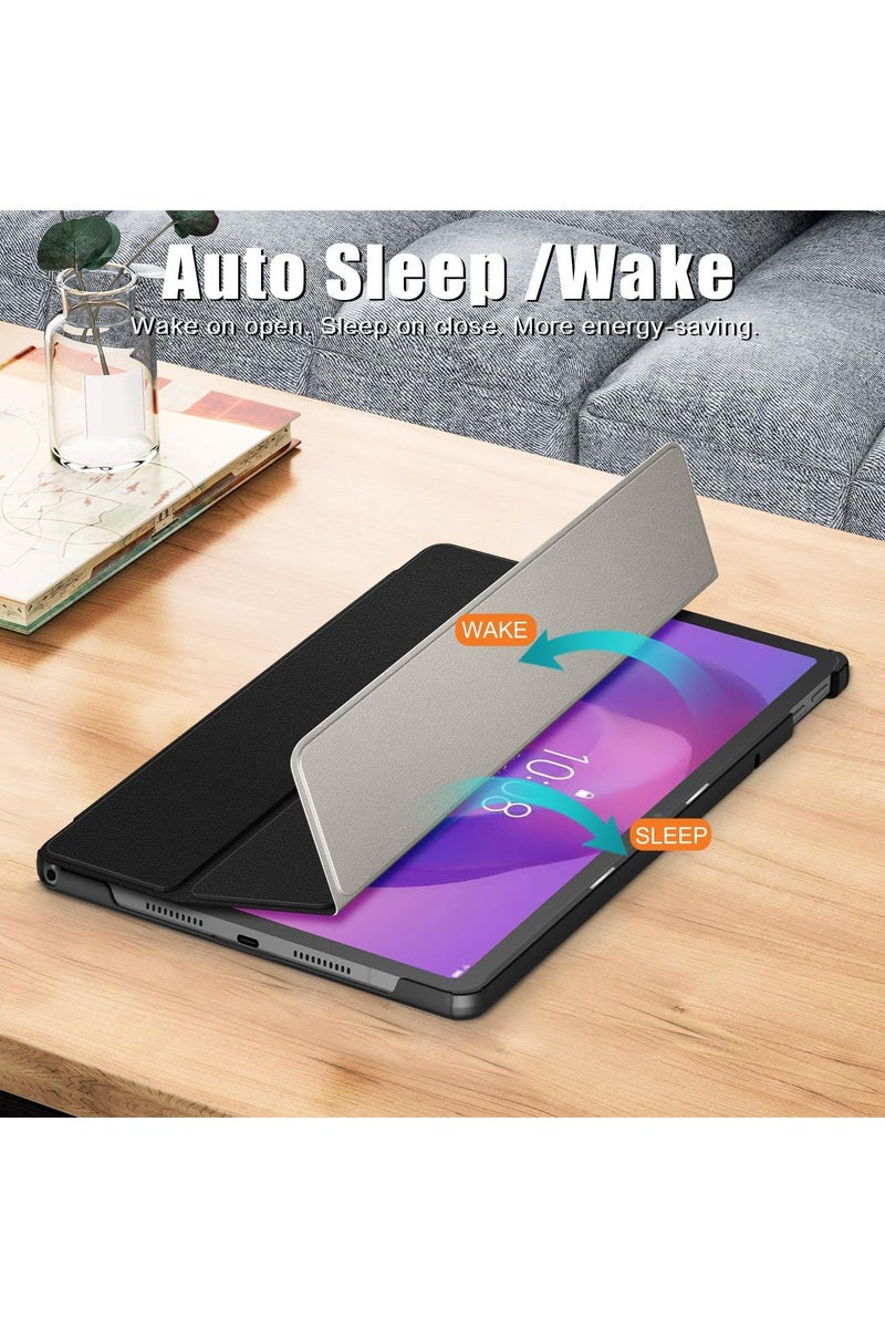 VKL Compatible with Lenovo Idea Tab Tablet 11 inch 2025 (TB-336ZU/TB-336FU) Tri-Fold Smart Case, Hard PC Back Shell Slim Case Multi- Viewing Angles Stand Folio Cover (Black) - Image 3