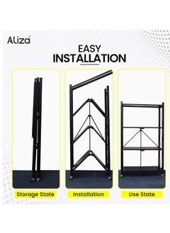 Storage Organizer 4-Tier Shelves – UAE's #1 Foldable Kitchen Storage Organizer – Multipurpose Rack for Kitchen & Living Room - pzsku/ZFC34CC0956FA56F91224Z/45/_/1737848038/71db5aeb-cabb-44eb-b6dc-22aa9a56d5c8