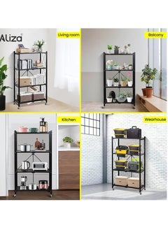 Storage Organizer 4-Tier Shelves – UAE's #1 Foldable Kitchen Storage Organizer – Multipurpose Rack for Kitchen & Living Room - pzsku/ZFC34CC0956FA56F91224Z/45/_/1737848058/66e95a2d-1711-4829-ae6e-b0e18e80c781