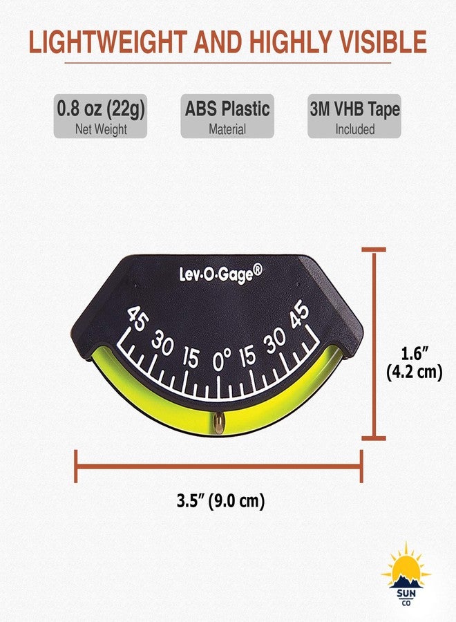 Sun Company Lev-o-gage Heel-Angle Sailing Clinometer (Marine Model) | Mounts on Bulkhead of Boat - Image 5