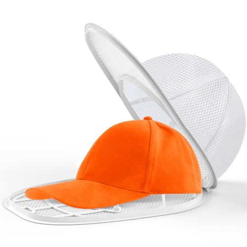 Eiito Hat Washer for Washing Machine,Hat Cleaner for Baseball Caps with Frame Cage and Mesh (1Pack white with mesh) - Image 1