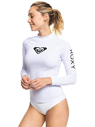 Roxy Womens Long Sleeve Compression Fit Rashguard UPF 50 Quick Dry Recycled Swim Shirt Bright White Medium - Image 3