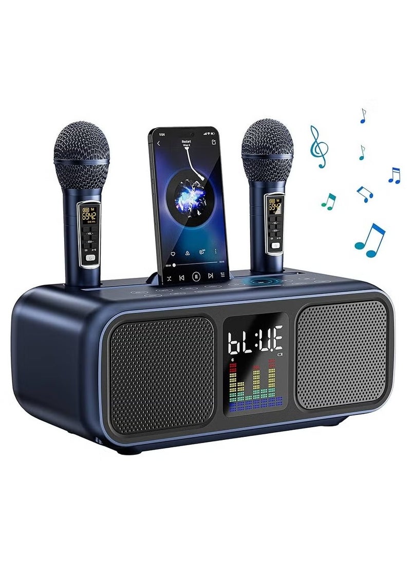 Smart Berry S39 Pro Karaoke Machine for Adults & Kids, Rechargeable Portable Speaker with 2 UHF Wireless Microphones, Supports AUX/USB/Type C/TF Card/Bluetooth, PA System for Home, Party, Outdoors & Indoors Activities  - Image 1