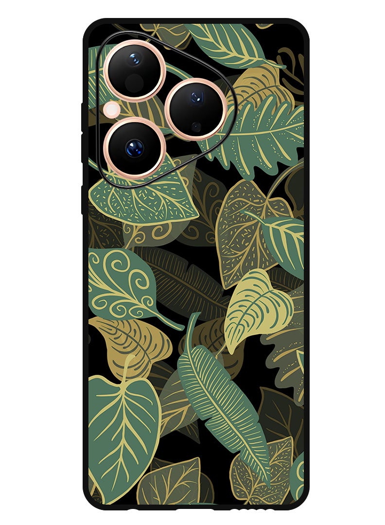 Theodor Case Compatible with Huawei Pura 80 6.6 Inch Protection Shockproof Bumper Cover leaves_patterns_texture - Image 1