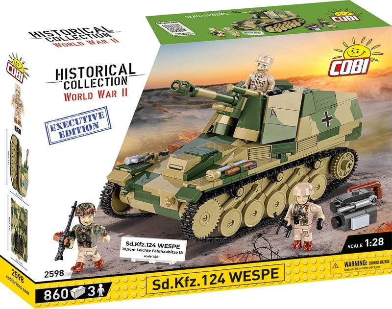 COBI Historical Collection WWII SdKfz 124 Wespe Tank Building Set 855 Pieces - Image 3