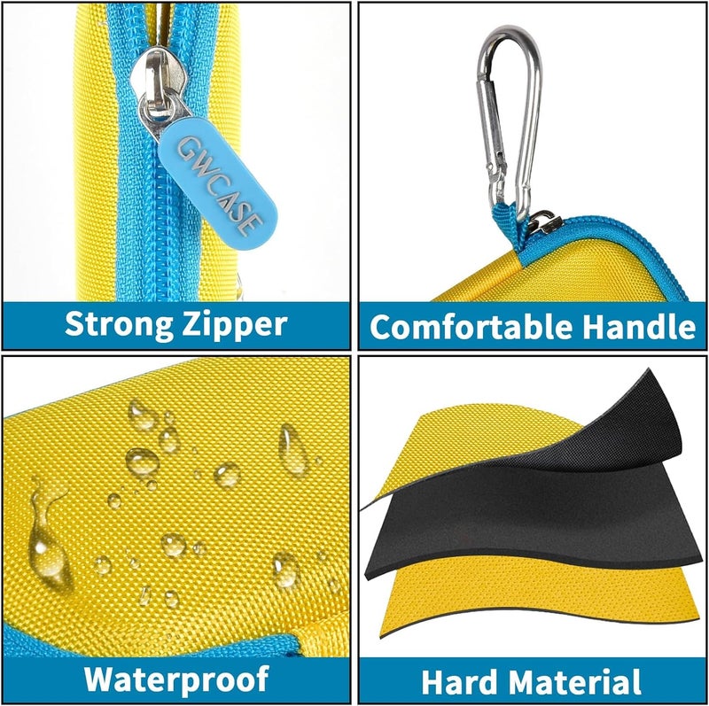 GWCASE Hard Case Compatible with SanDisk 1TB 2TB 4TB 500GB 8TB Extreme Portable SSD - Up to 1050MB/s - USB-C, USB 3.2 Gen 2 External Solid State Hard Drive Storage Holder for Cables-Blue-Yellow (Box Only) - Image 3