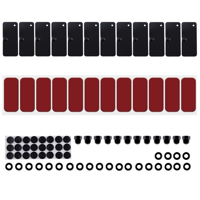 Rear Window Louvers Hardware Installation Hardware Accessories for Ford Mustang Dodge Challenger Camaro with Double Sided Mounting Tape 3M