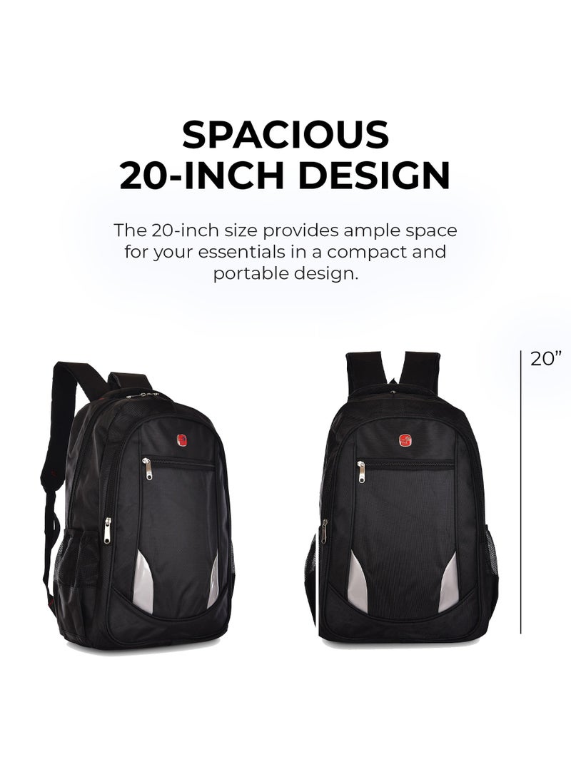 NEW TRAVEL New Travel School Backpack size 20 inch Fabric color Black  - Image 5