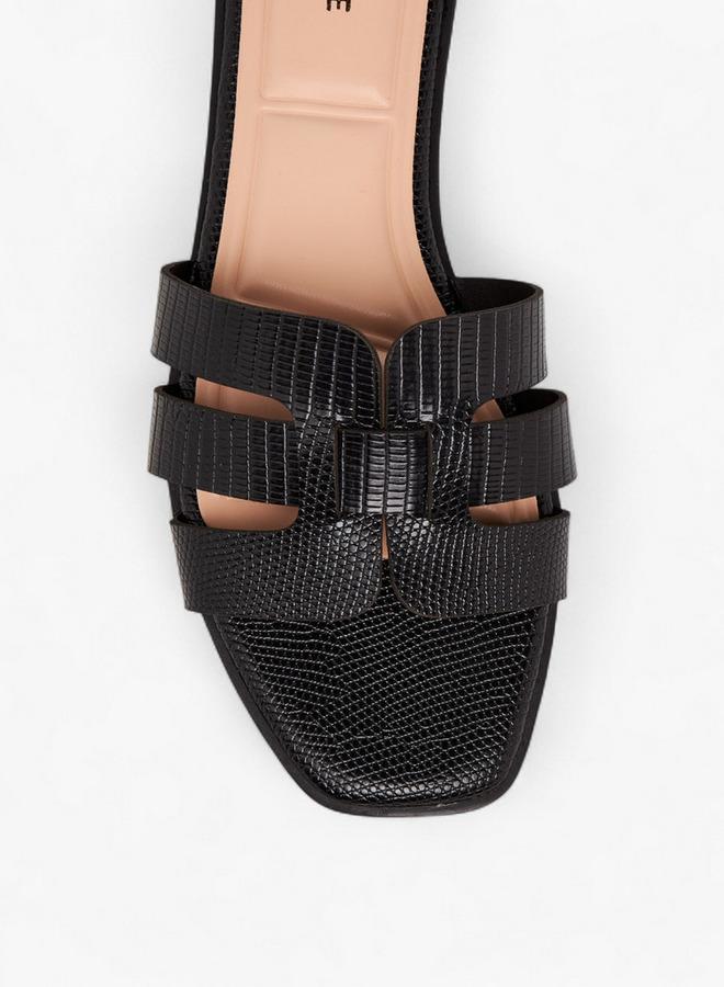 سيليست صنادل نسائية مسطحة سهلة الارتداء بنقوش - Image 4