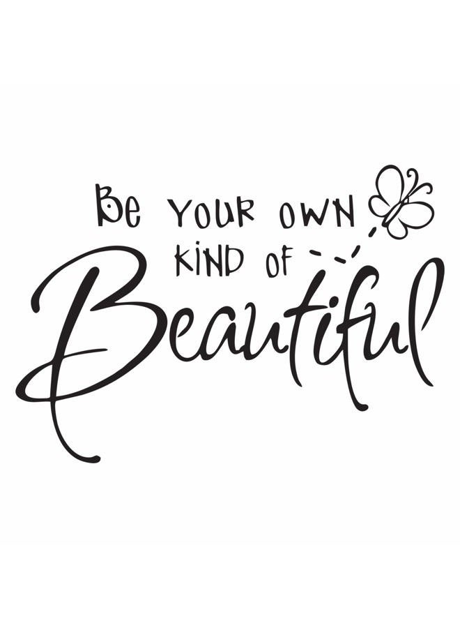 Lnrkai Be Your Own Kind of Beautiful Wall Stickers Quote, DIY Vinyl Butterfly Decal Wallpaper Wall Decor for Bedroom Teen Girl Home Decoration - Image 1