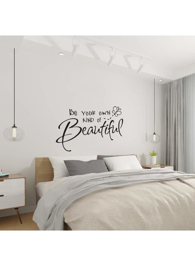Lnrkai Be Your Own Kind of Beautiful Wall Stickers Quote, DIY Vinyl Butterfly Decal Wallpaper Wall Decor for Bedroom Teen Girl Home Decoration - Image 5