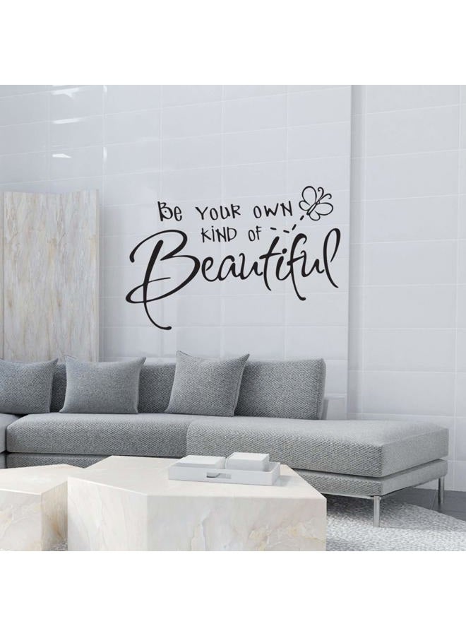 Lnrkai Be Your Own Kind of Beautiful Wall Stickers Quote, DIY Vinyl Butterfly Decal Wallpaper Wall Decor for Bedroom Teen Girl Home Decoration - Image 4