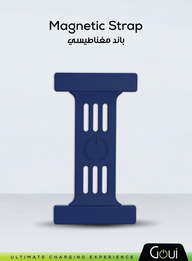 جوي حزام مغناطيسي مع حامل إصبع – يعزز الوظائف والراحة والأناقة لاستخدام الهاتف وحمله بسهولة أكبر، متوافق مع كفر قوي لهاتف آيفون، ويوفر مسكة مريحة وأنيقة Midnight Blue - Image 1