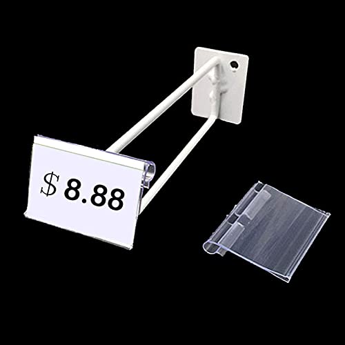 ChanQnTon 50PCS Basket Bin Labels Clip On,ChanQnTon Clear Plastic Labels for Storage Bins, Wire Shelf Price Tags,Merchandise Sign Display Holder,50PCS 6X4CM Paper Inserts Included. - Image 4