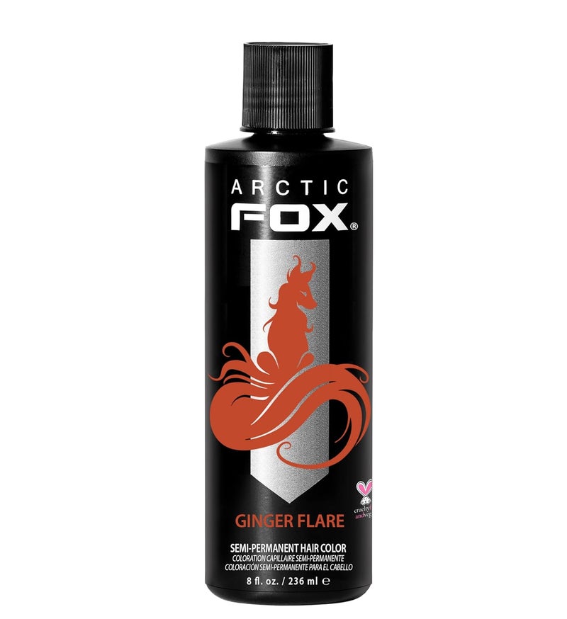 ARCTIC FOX Vegan and CrueltyFree SemiPermanent Hair Color Dye 8 Fl Oz GINGER FLARE
