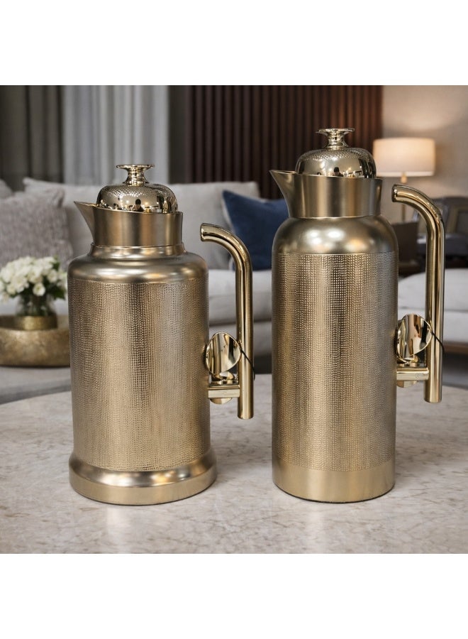 السيف  ✨ طقم ترامس فاخر باللون الفضي – من شركة السيف | أناقة معدنية تعكس ذوقًا راقيًا ✨ - Image 1