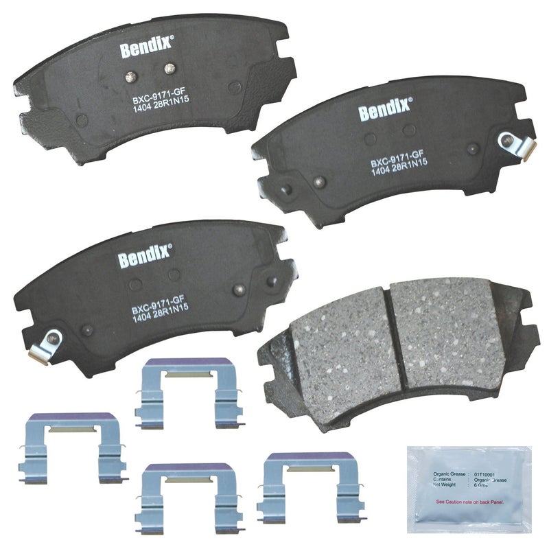 Bendix Priority1 CFC1404 Ceramic Front Brake Pads for Chevrolet Camaro 2015-2010, Caprice 2017-2011, Saab 9-5 2011-2010 - Image 5