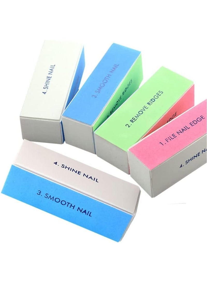 ORiTi 5-Piece Nail Buffer Block Pink/Blue/Green - Image 3