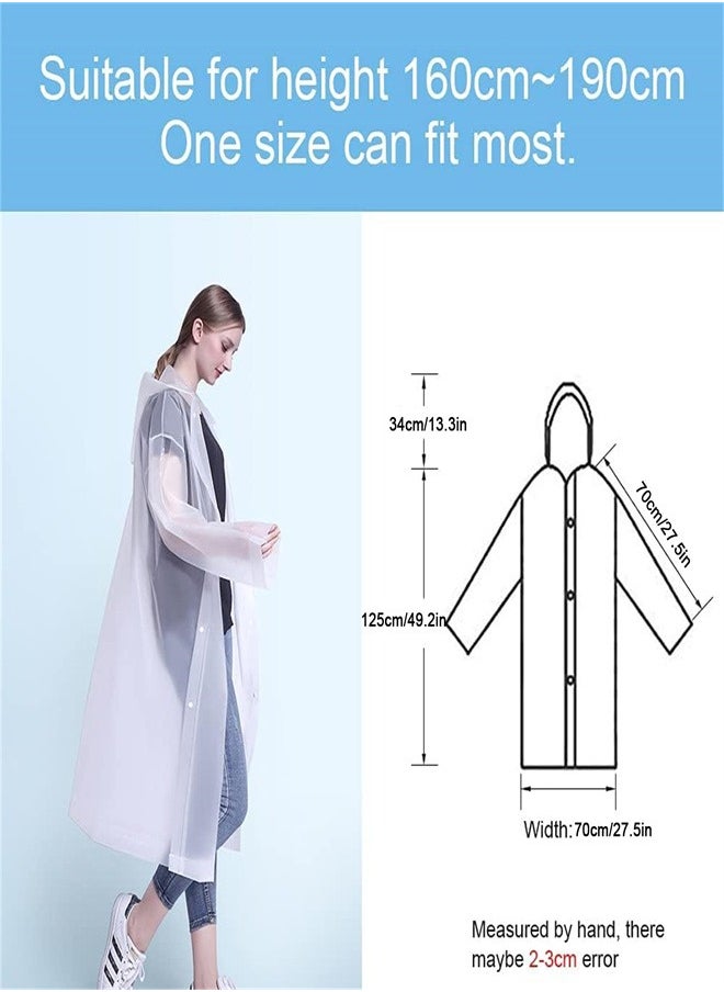Generic Rain Poncho for Adults, 2 Pack Reusable Raincoat, Emergency Ponchos for Women/Men, Portable Waterproof Rain Cape Rain Jacket Raincoats for Outdoor Activities  - Image 2