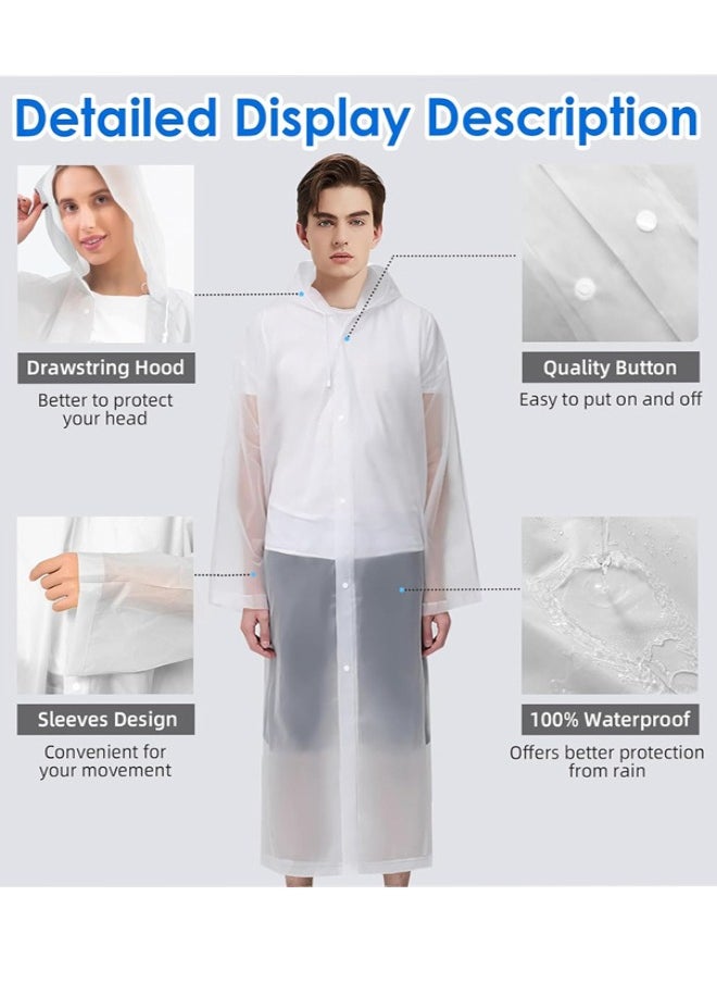 Generic Rain Poncho for Adults, 2 Pack Reusable Raincoat, Emergency Ponchos for Women/Men, Portable Waterproof Rain Cape Rain Jacket Raincoats for Outdoor Activities  - Image 5