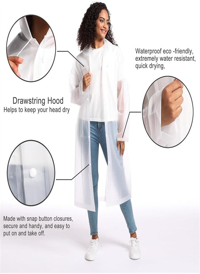 Generic Rain Poncho for Adults, 2 Pack Reusable Raincoat, Emergency Ponchos for Women/Men, Portable Waterproof Rain Cape Rain Jacket Raincoats for Outdoor Activities  - Image 3
