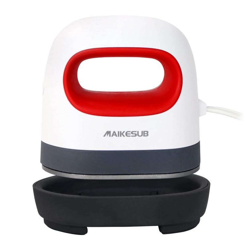 MAIKESUB Mini Heat Press Machine Easy to Use for T Shirts Shoes Hats Small HTV Iron on Vinyl Projects Portable Heating Transfer Iron Red - Image 3