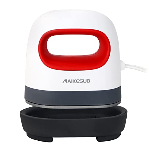 MAIKESUB Mini Heat Press Machine Easy to Use for T Shirts Shoes Hats Small HTV Iron on Vinyl Projects Portable Heating Transfer Iron Red - Image 1
