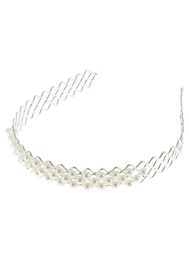 Elegant White Pearl Hair Clip – Suitable for Kids, Girls & Women - Image 1