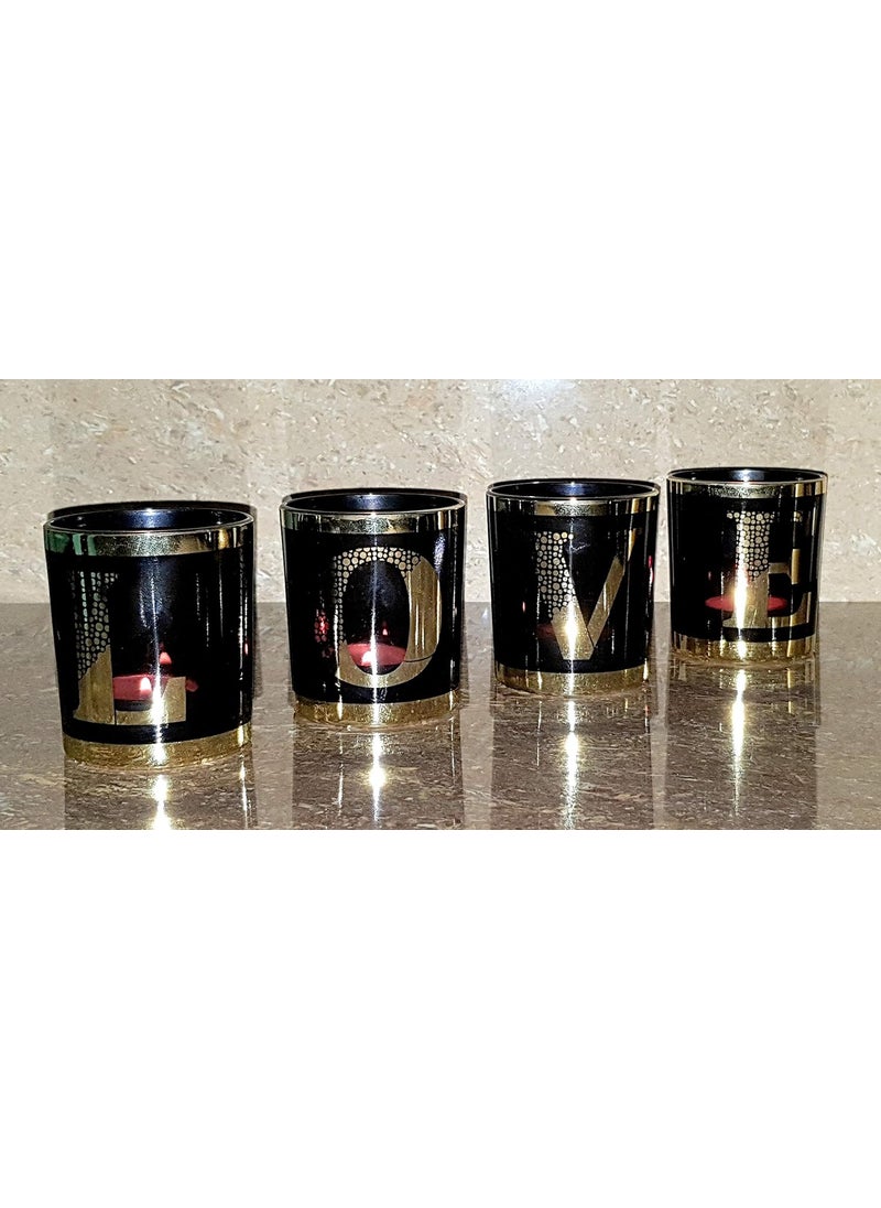 ESPLANADE eSplanade Tea Light Tealight Candle Holders  Votive Candle Holders  Valentines DayParty DecorHome DecorAnniversary  Set of 4 Silver  - Image 3