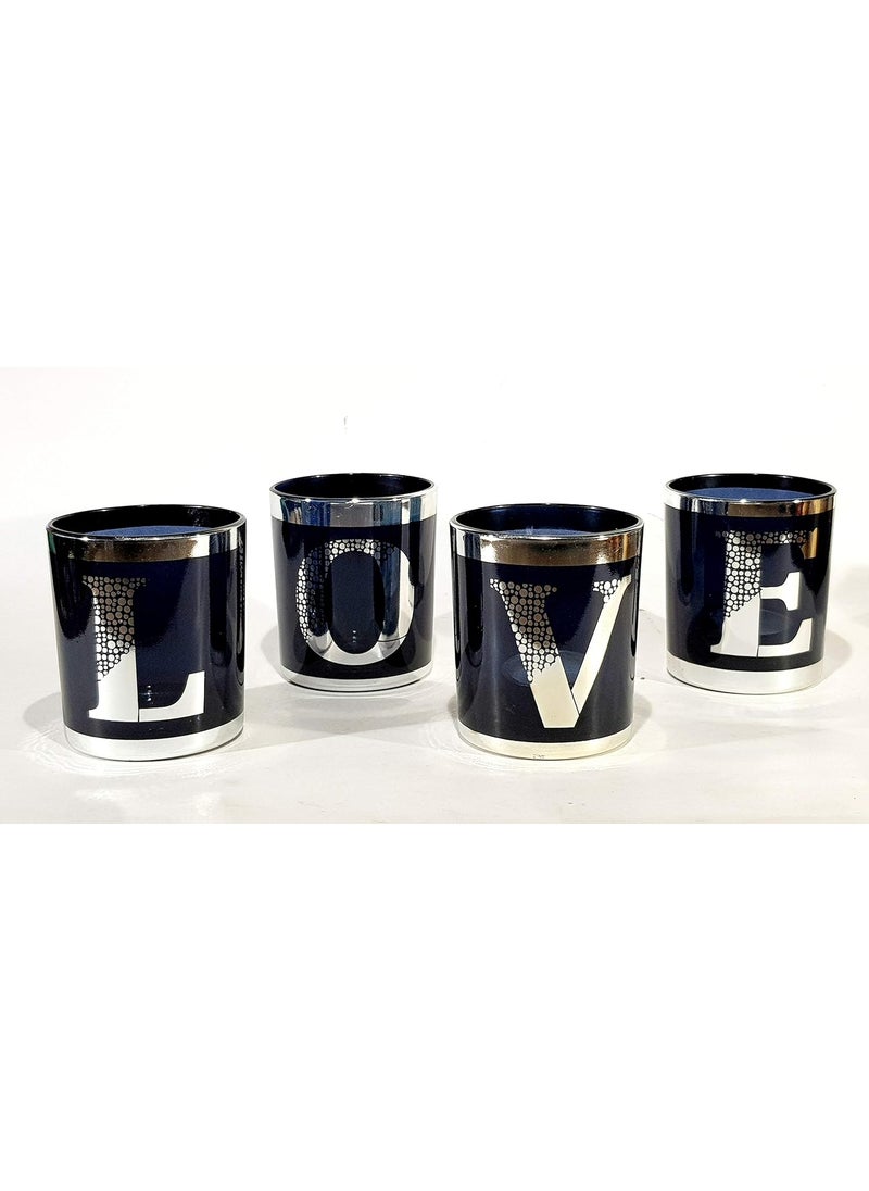 ESPLANADE eSplanade Tea Light Tealight Candle Holders  Votive Candle Holders  Valentines DayParty DecorHome DecorAnniversary  Set of 4 Silver  - Image 2