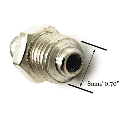 XMHF Silver Tone M8 5/16" Male Thread Straight Grease Nipple Zerk Fitting Nozzle 30Pcs - Image 4