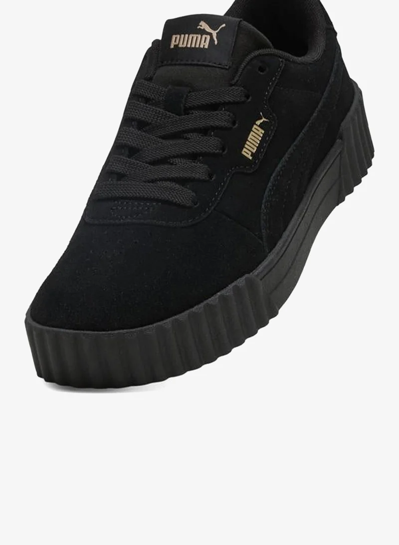 Puma PUMA Black-PUMA Gold Carina 3.0 Suede Sneakers Women for Women | Best Price UAE