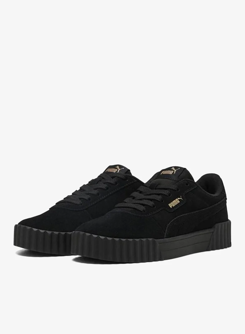 Puma PUMA Black-PUMA Gold Carina 3.0 Suede Sneakers Women for Women | Best Price UAE