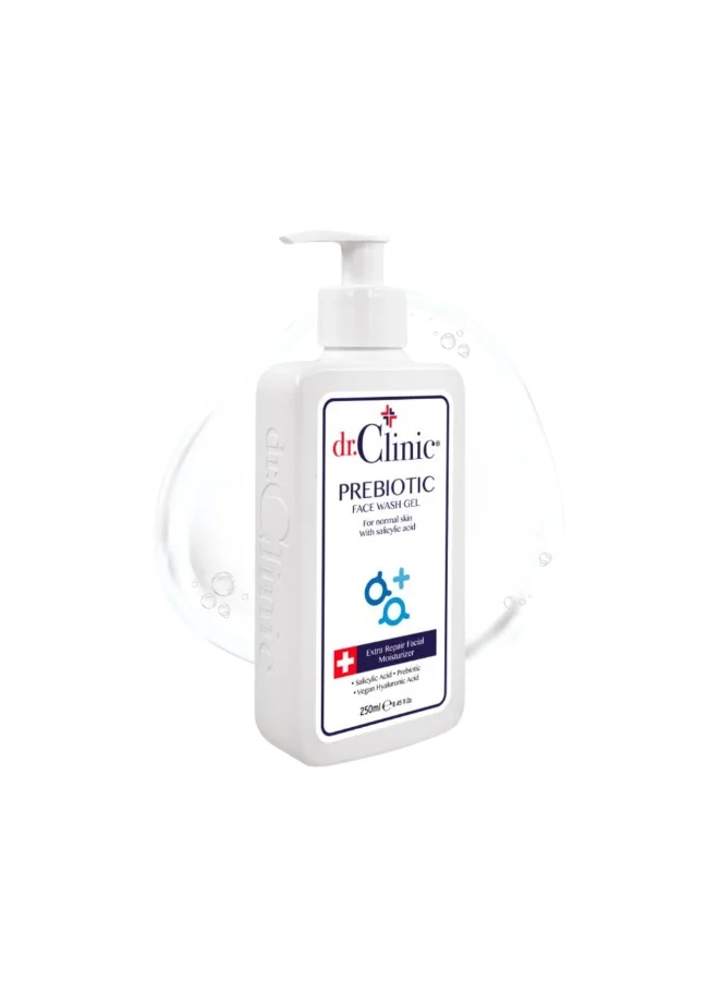 dr.Clinic DR. CLINIC | Prebiotic Face Wash Gel Cleanser | Pore-Cleansing Facial Wash | Enriched with Salicylic Acid & Prebiotics | For Normal Skin | 250 ml