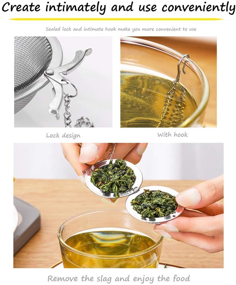 pepplo® 1PCS Tea Infuser, Upgraded Tea Strainer, Premium Tea Infusers for Loose Tea, Tea Steeper, Tea Ball for Tea Flavoring Herbal Spices Seasonings (Medium) - Image 5