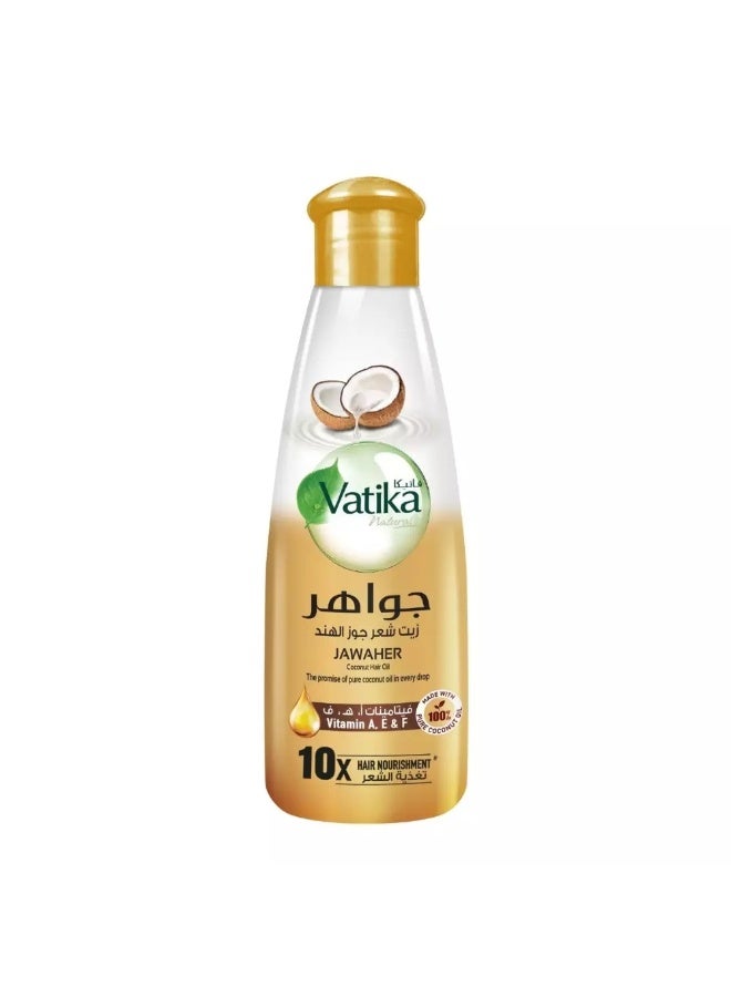Vatika Jawaher Coconut Hair Oil With Vitamin A, E and F 10X Hair Nourishment- 300ml