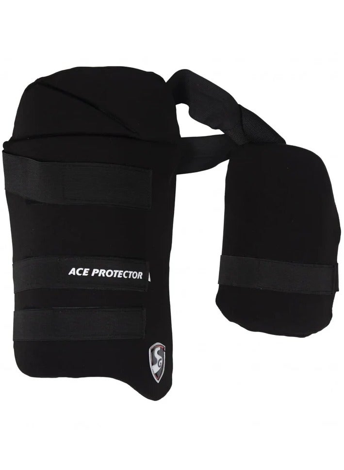 SG Combo Ace Protector Cricket Batting Thigh Pad (Black) - Image 2