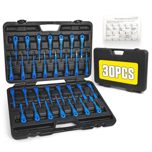 CMTOOL Terminal Removal Tool Kit 30PCS Terminal Ejector Kit, Upgraded Depinning Tool Automotive Electrical Pin Removal Tool, Car Pin Extractor - Image 1