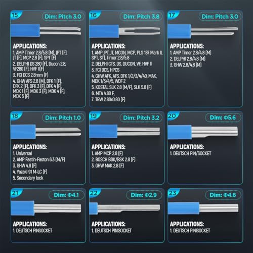 CMTOOL Terminal Removal Tool Kit 30PCS Terminal Ejector Kit, Upgraded Depinning Tool Automotive Electrical Pin Removal Tool, Car Pin Extractor - Image 5