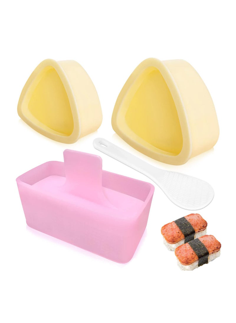 Sweet seven 4-Pack Onigiri Mold Set - Rice Mold Maker Kit for Kids' Lunch, Bento, and Home DIY - Classic Triangle Rice Ball Maker Sushi Mold  - Image 1