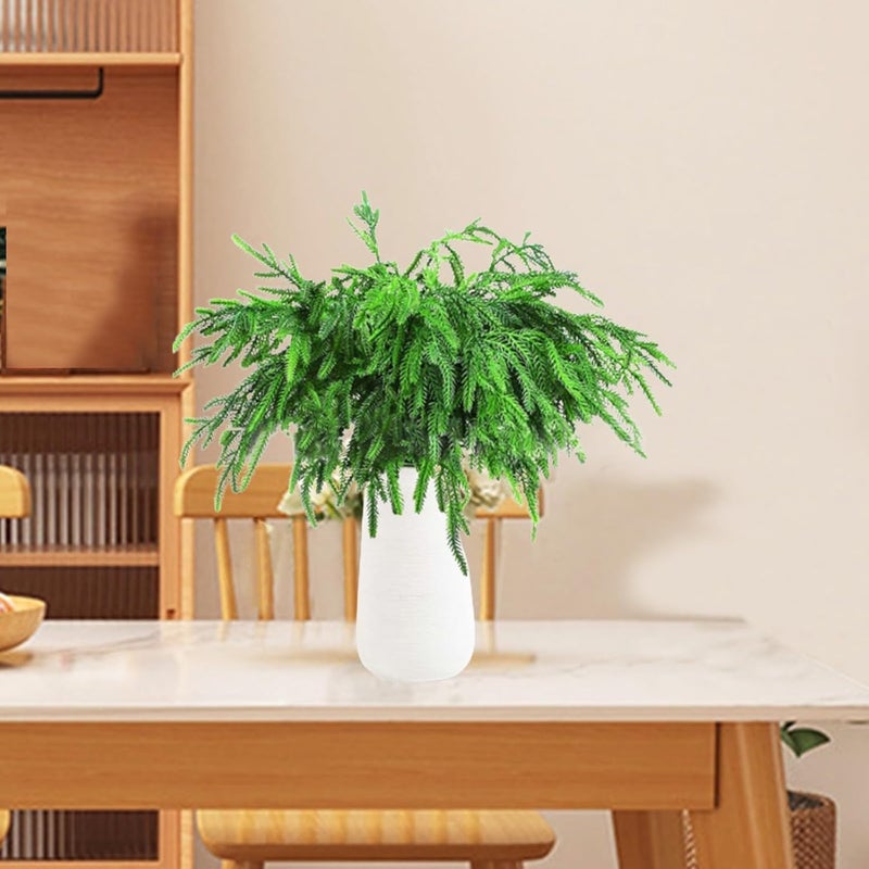 klarako 6 Pcs Christmas Norfolk Pine Branches, Afloral Norfolk Pine Garland, Norfolk Pine Artificial Christmas Branches DIY Crafts Faux Christmas Norfolk Pine Branches for Xmas Indoor Outdoor Home Decor - Image 4