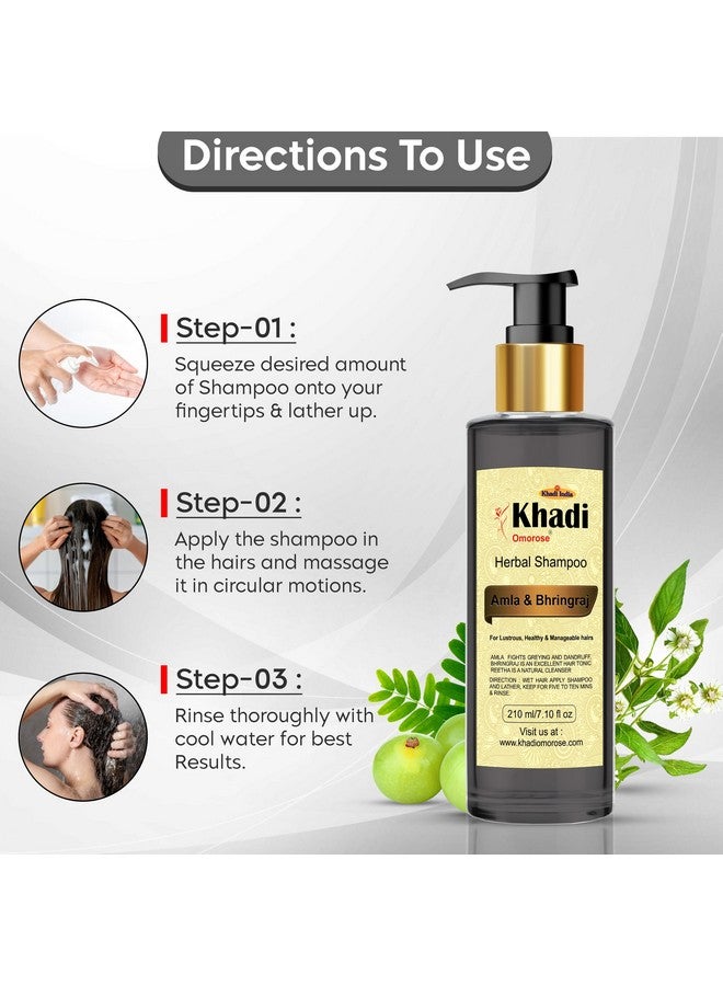 Khadi Omorose Ayurvedic Amla & Bhringraj Shampoo, 210 ml - Image 4