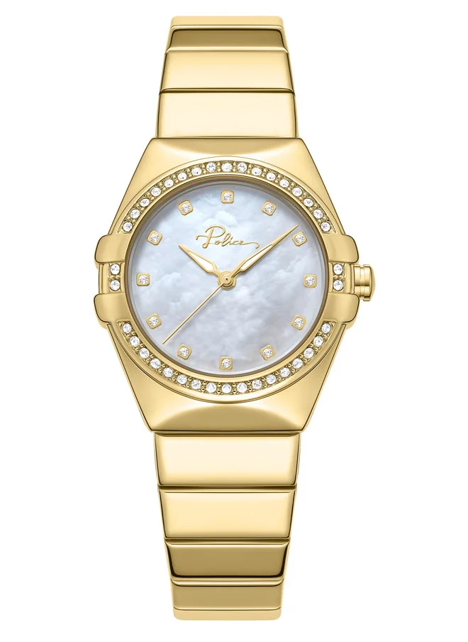 بوليس Women's Cosmos Watch with White Mother-of-Pearl Dial & 316L Stainless Steel Bracelet