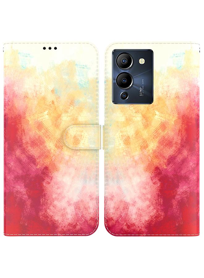 Zaboon Case For Infinix Note 12 G96/X670 Watercolor Pattern Horizontal Flip Leather Phone Case - Image 1