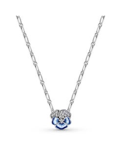 Pandora women's necklace adjustable splicing diamond flower necklace clavicle chain