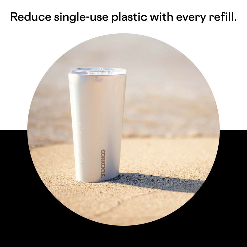 Corkcicle Classic Triple Insulated Coffee Mug with Lid  Matte Black  24 oz - Stainless Steel Travel Tumbler Keeps Beverages Cold 9+hrs  Hot 3hrs - Cupholder Friendly Travel Coffee Tumbler - Image 5