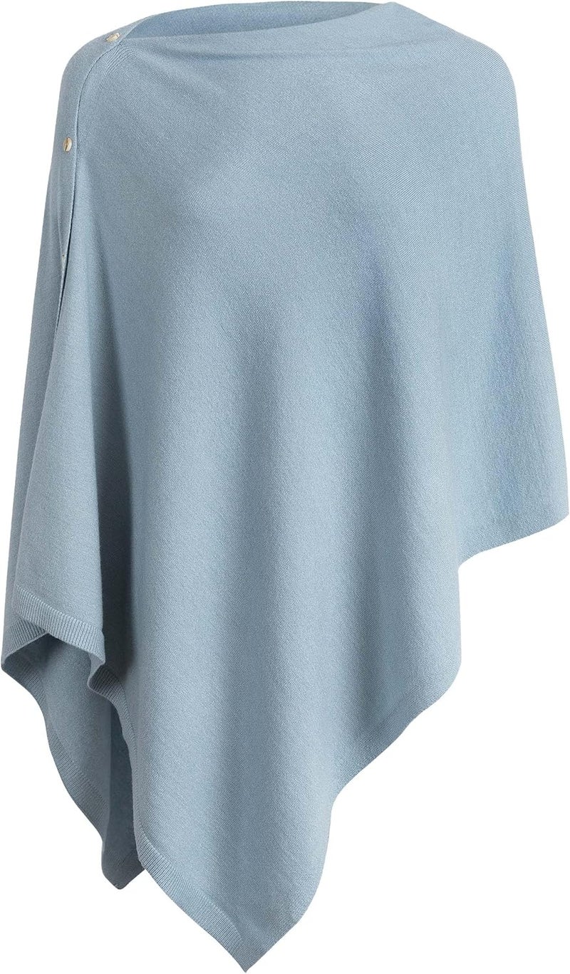 Puli شالات محبوكة متعددة الاستخدامات للنساء مع أزرار خفيفة الوزن لفصل الربيع والصيف والخريف - Image 1